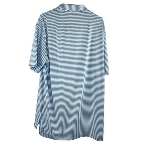 Peter Millar Summer Comfort Blue Striped Short Sleeve Polo - Picture 5 of 5